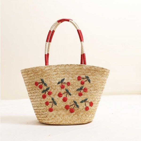 Farmers Market Straw Tote