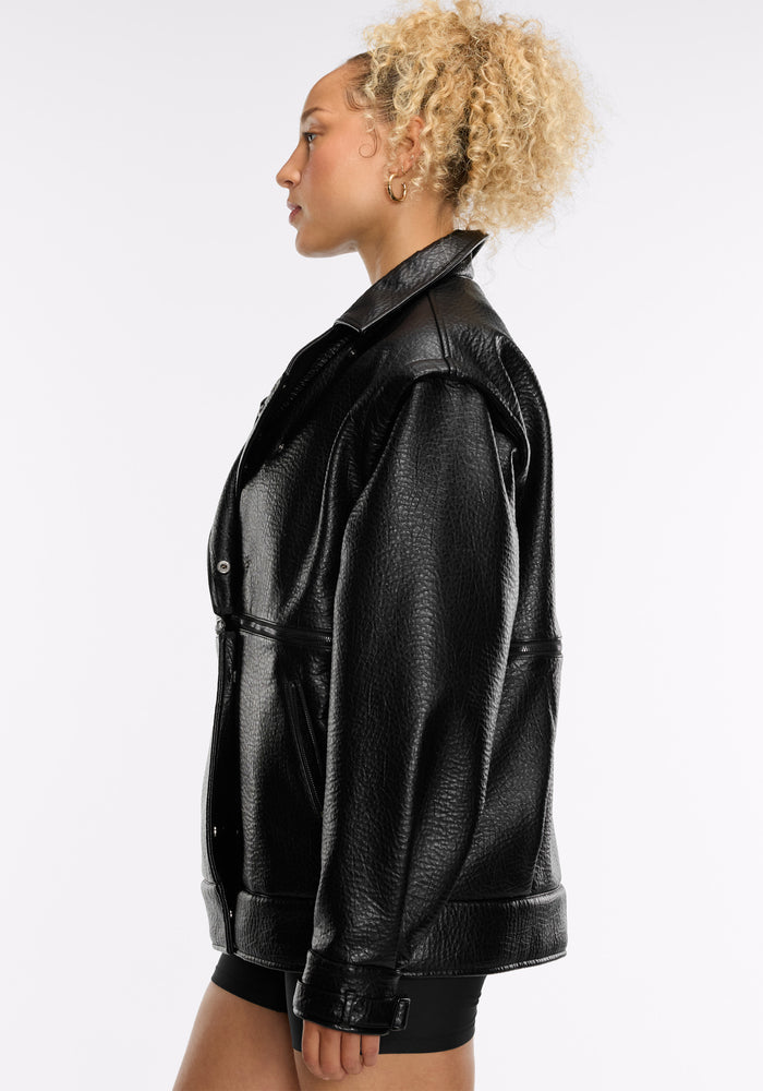 Faux Leather Moto Jacket