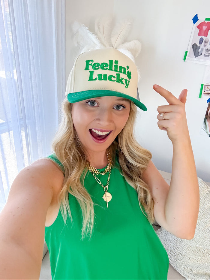Feelin' Lucky Embroider Trucker Hat