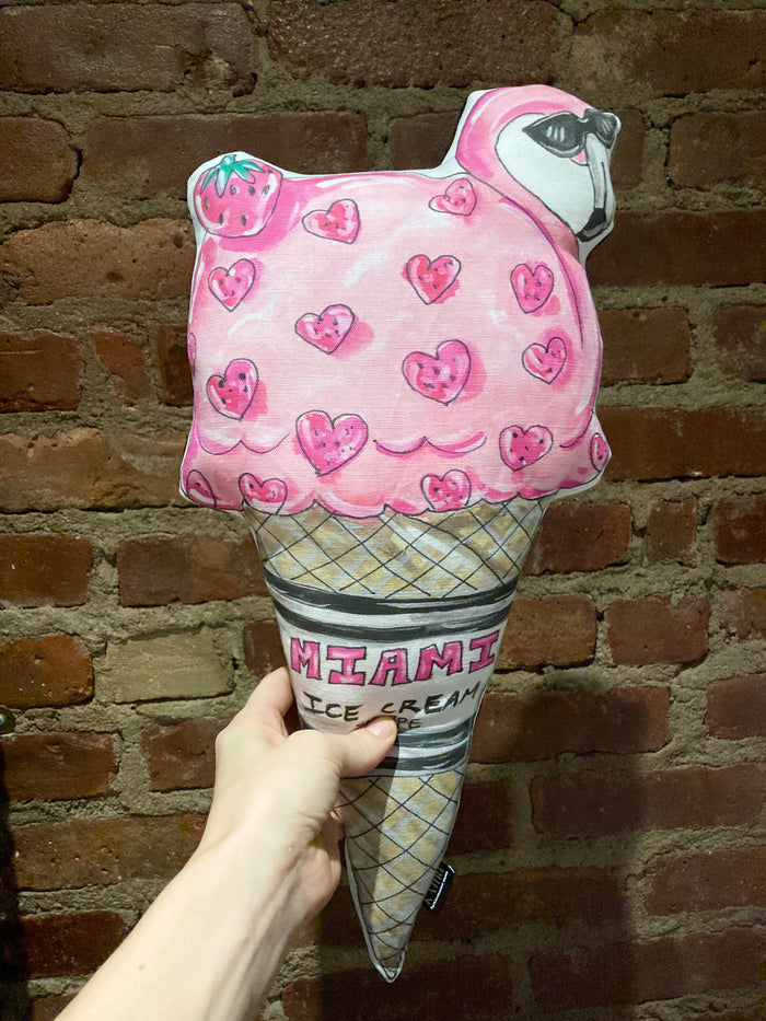 Flamingo Ice Cream Pillow