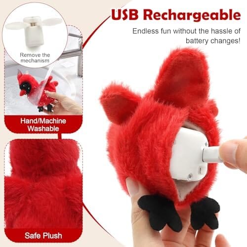 Flapping Bird Cat Toy with Lifelike Bird Chirp Cat Toys Pet Clever