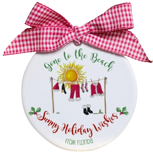 Florida Gone To the Beach Ornament