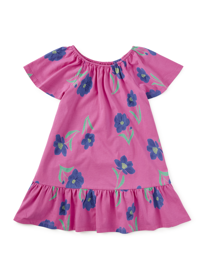 Flutter Sleeve Drop Skirt Dres