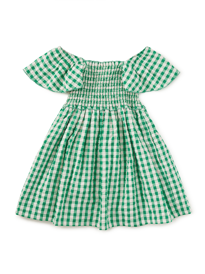 Flutter Sleeve Smocked Dress