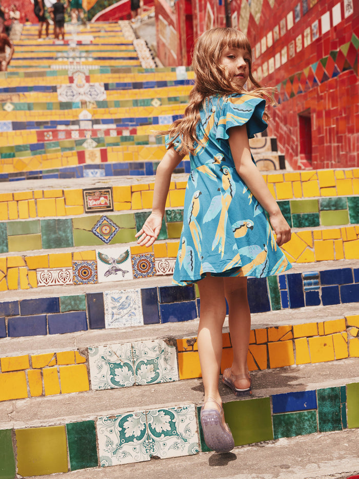 Flutter Sleeve Twirl Dress
