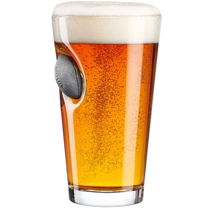 Football Pint Glass