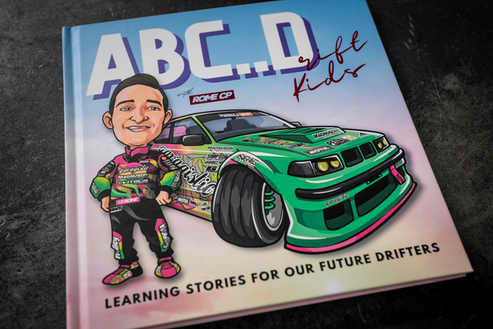 Garagistic Rome CP "ABC's of Drifting" Childrens Book-Merch and Apparel-grip-drift-Garagistic-bmw