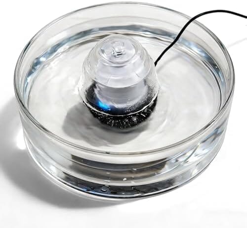 Glass Cat and Dog Water Fountain 90oz/2.7L, Automatic Pet Water Dispenser with Quiet Pump Dog Bowls & Feeders Pet Clever Glass Cat Water Fountain 90oz/2.7L