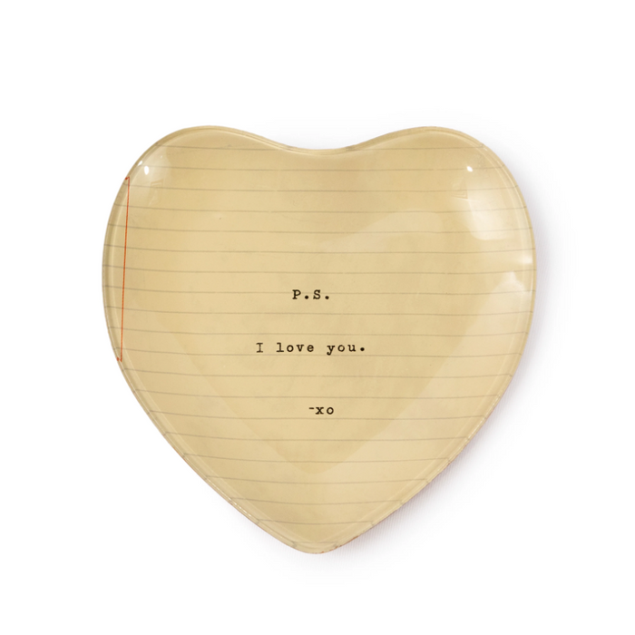 Glass Heart Dish