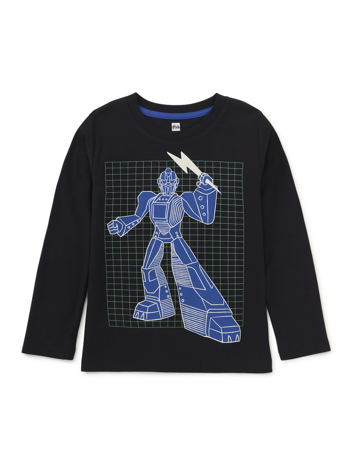 Glow Robot Layered Sleeve Tee
