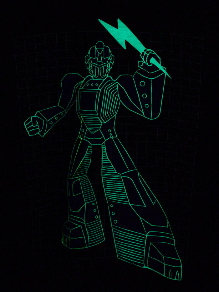 Glow Robot Layered Sleeve Tee