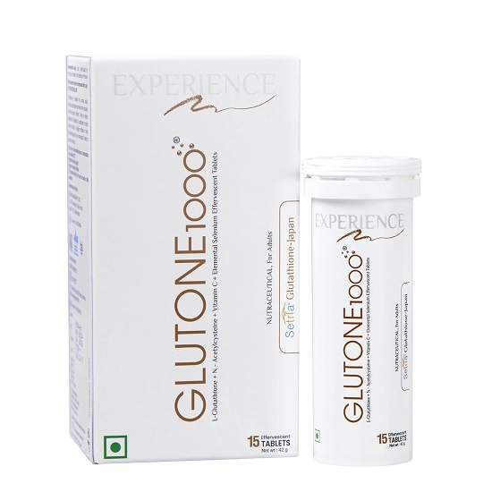 Glutone 1000 L-Glutathione Vitamin c 15 TAB