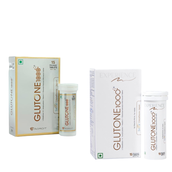 Glutone 1000 L-Glutathione Vitamin c 15 TAB