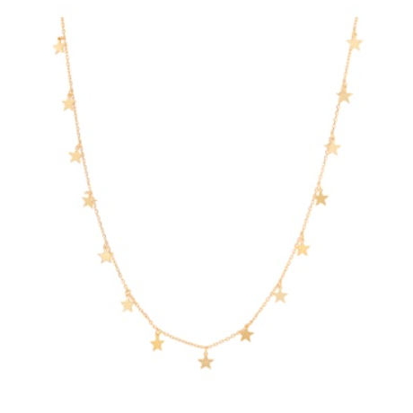 Gold Vermeil Dangling Stars Necklace