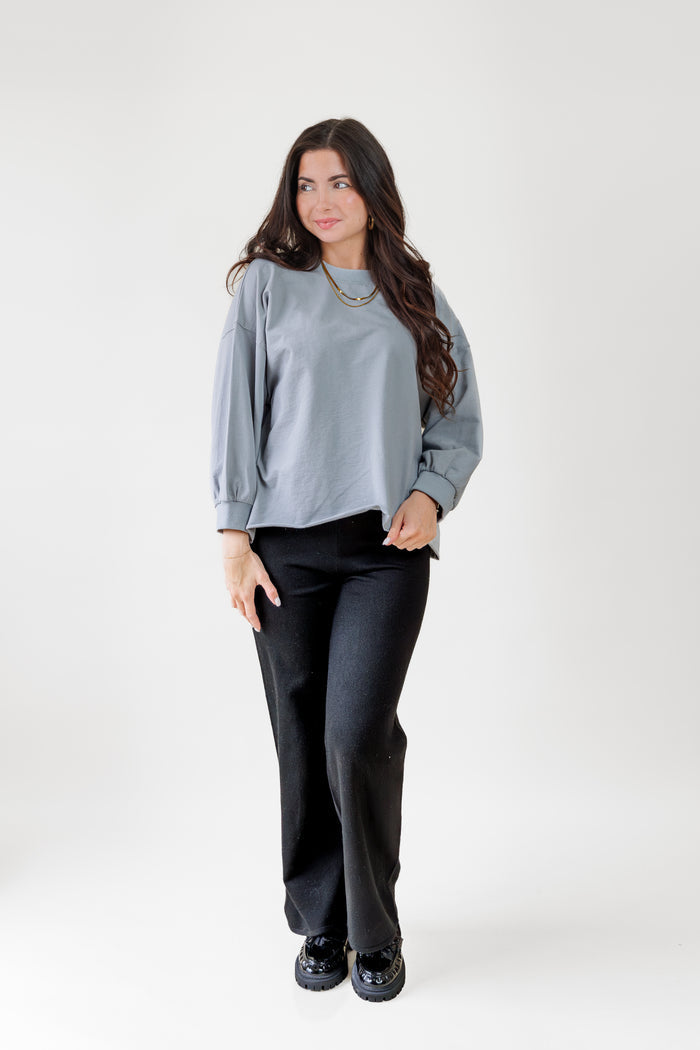 GRADE & GATHER STRAIGHT LEG KNIT PANTS