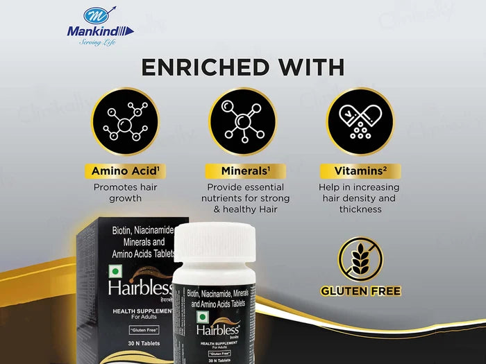 Hairbless Tablets bottle (30 Tab)