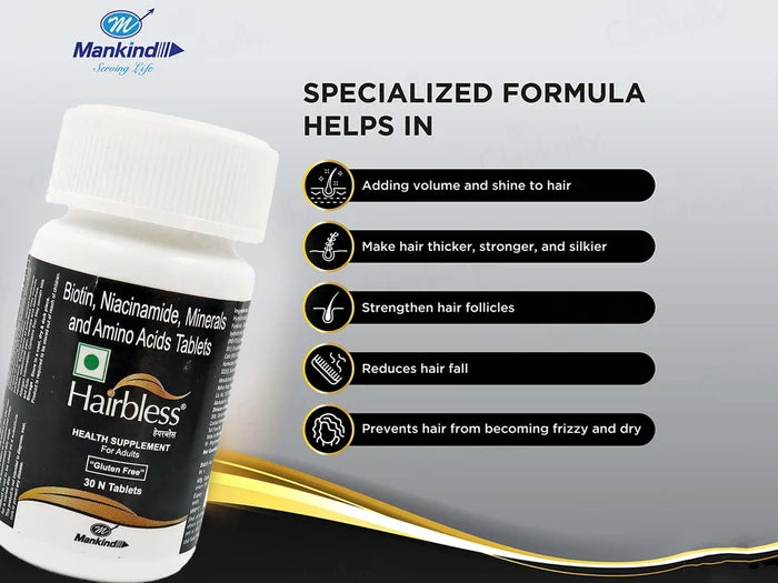 Hairbless Tablets bottle (30 Tab)