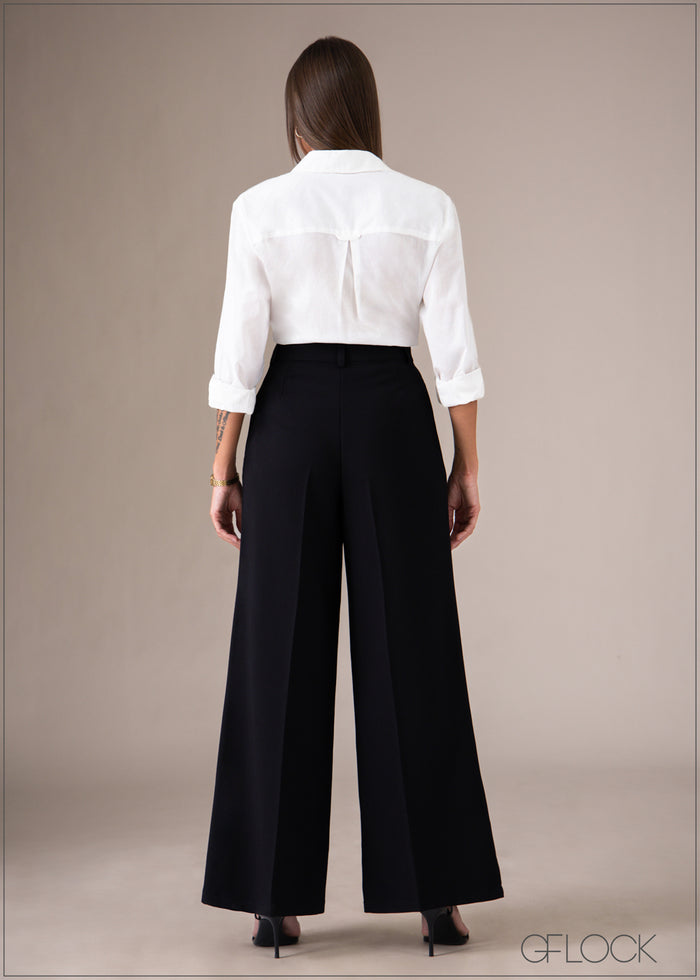 High Waist Pleated Pant - Long Length - 060326
