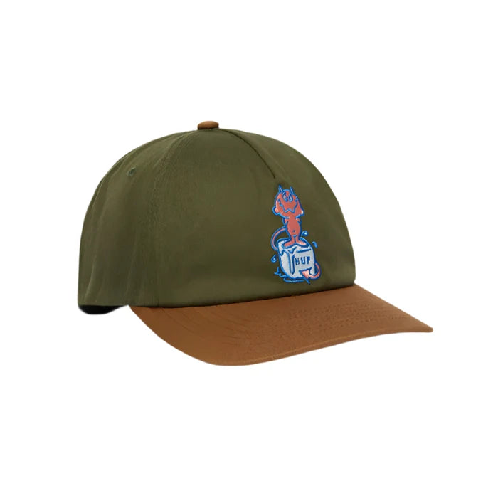 HUF MELT 5 PANEL SNAPBACK (GREEN)