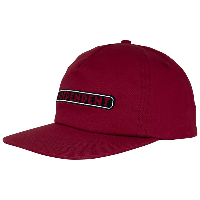 INDEPENDENT BAR LOGO SNAPBACK UNSTRUCTURED HAT