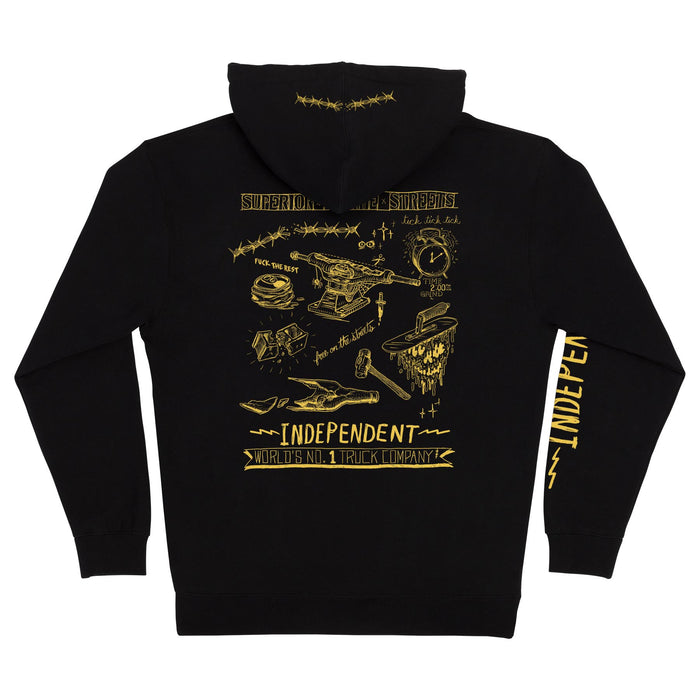 INDEPENDENT BRATRUD NOTEBOOK ZIP HOODED HEAVYWEIGHT SWEATSHIRT