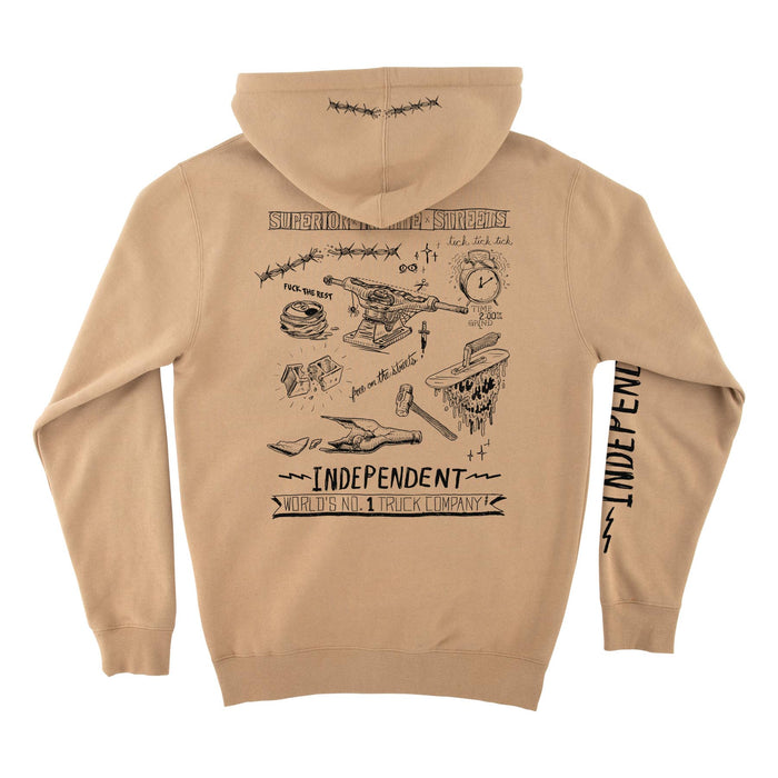 INDEPENDENT BRATRUD NOTEBOOK ZIP HOODED HEAVYWEIGHT SWEATSHIRT
