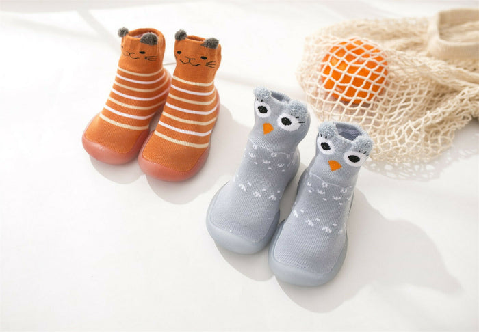 Infant Toddler Cartoon Animals Non-slip First Walkers Baby Elastic Socks Shoes