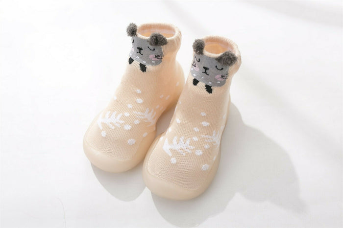 Infant Toddler Cartoon Animals Non-slip First Walkers Baby Elastic Socks Shoes