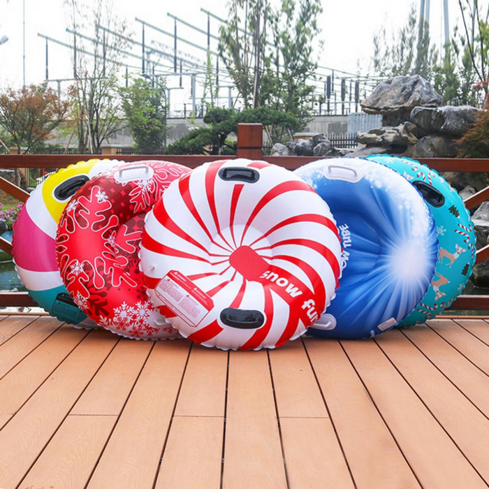 Inflatable Snow Sledding Tube with Dual Handles
