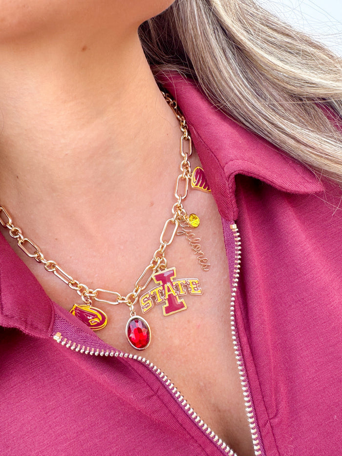 Iowa State Cyclones Gameday Charm Necklace