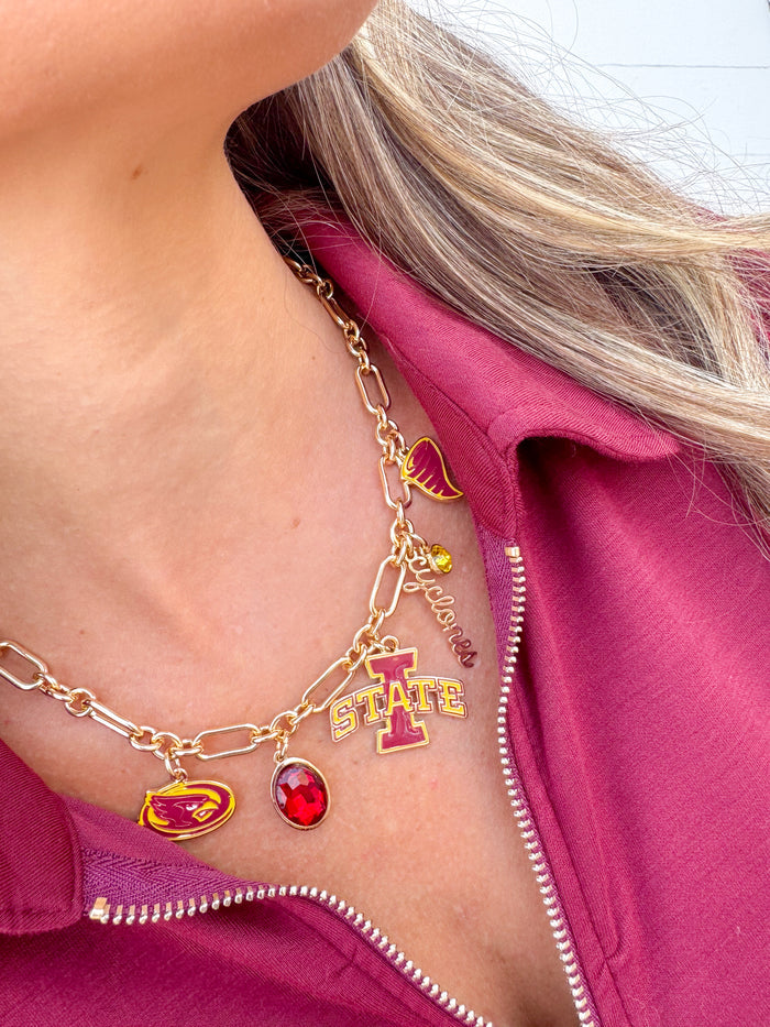 Iowa State Cyclones Gameday Charm Necklace