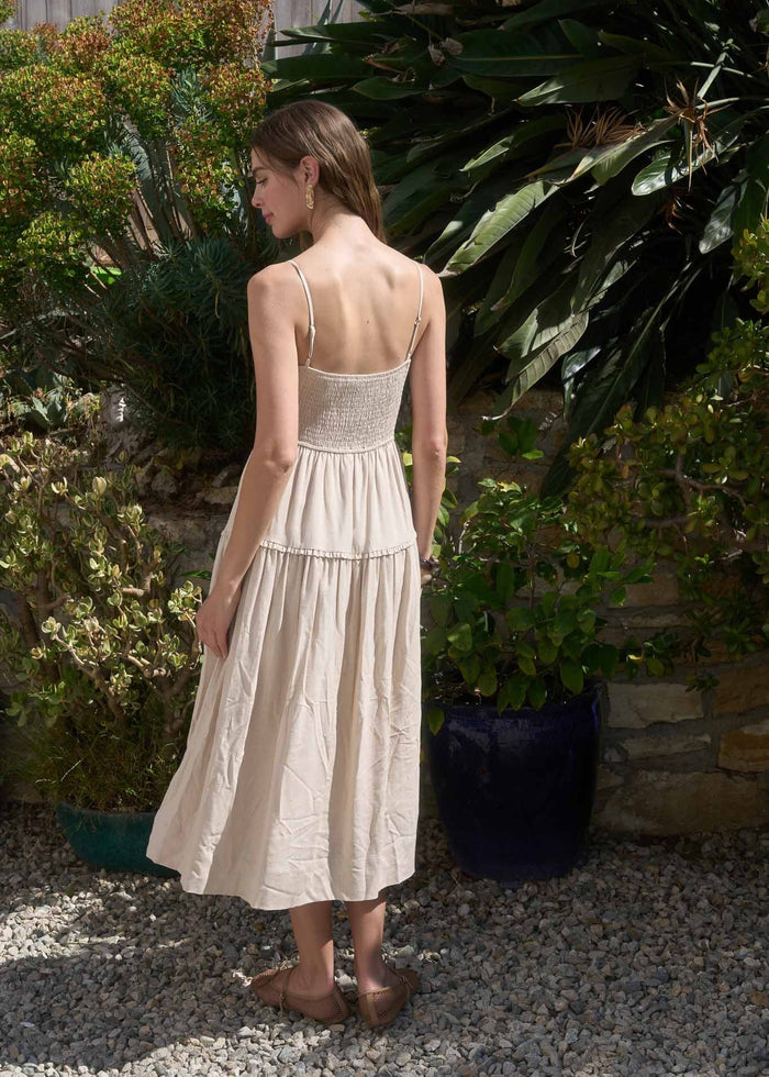 TAUPE MIDI DRESS