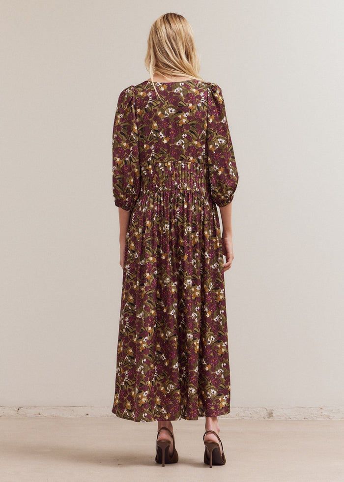 PLEATED MAXI DRESS
