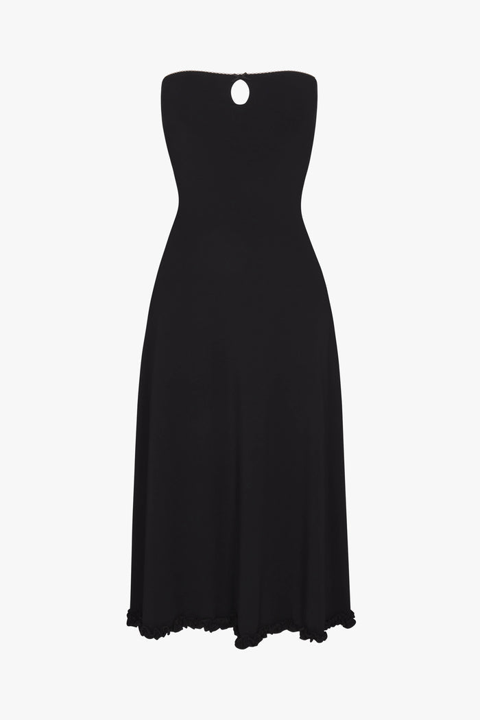 KEYHOLE TUBE DRESS IN ONYX