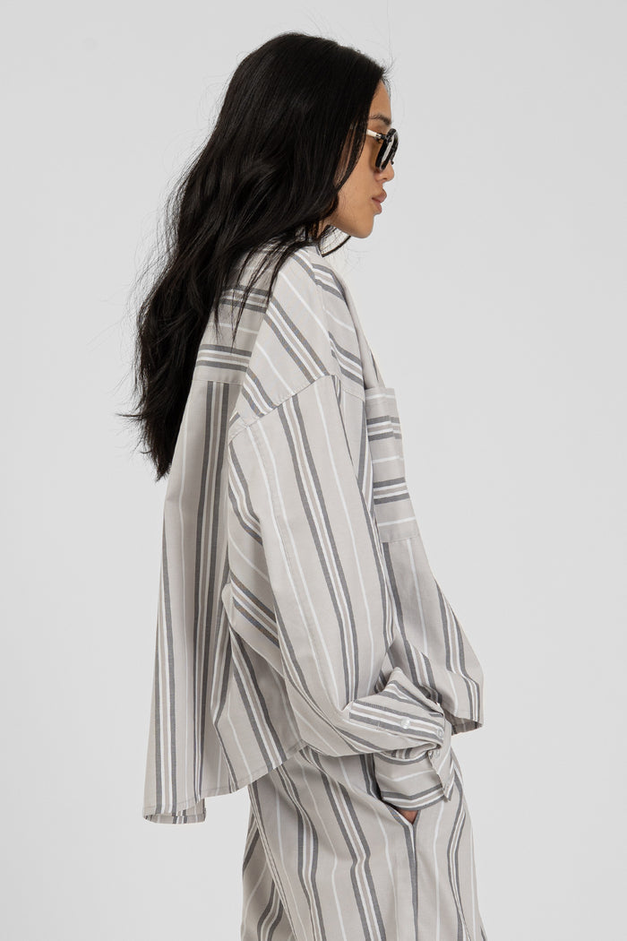KIANY Shirt Grey Striped