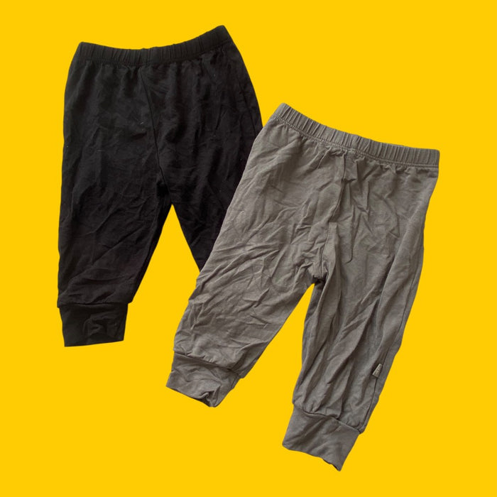 kyte set of 2 pants 0-3m black/grey