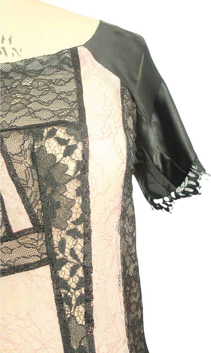 Lace Black and Pink Top