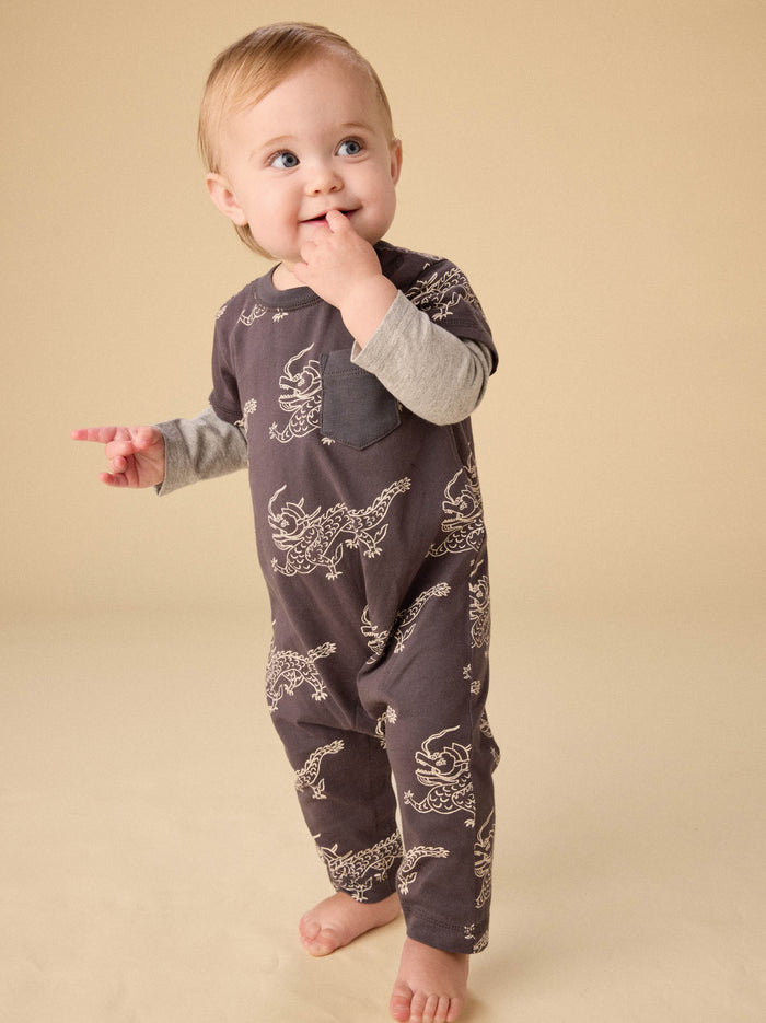Layered Button-Up Baby Romper