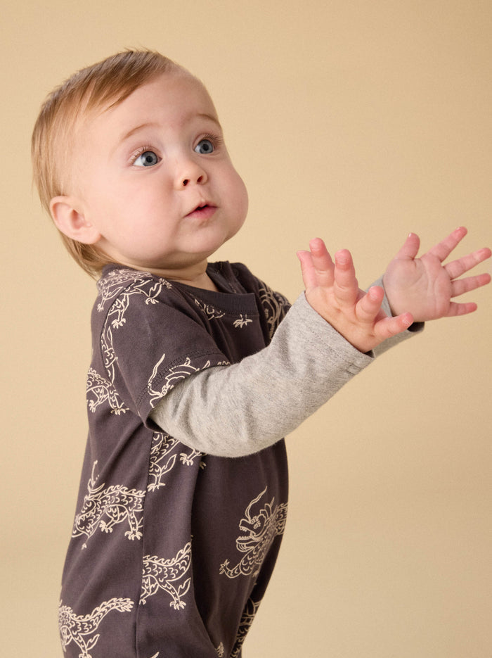 Layered Button-Up Baby Romper