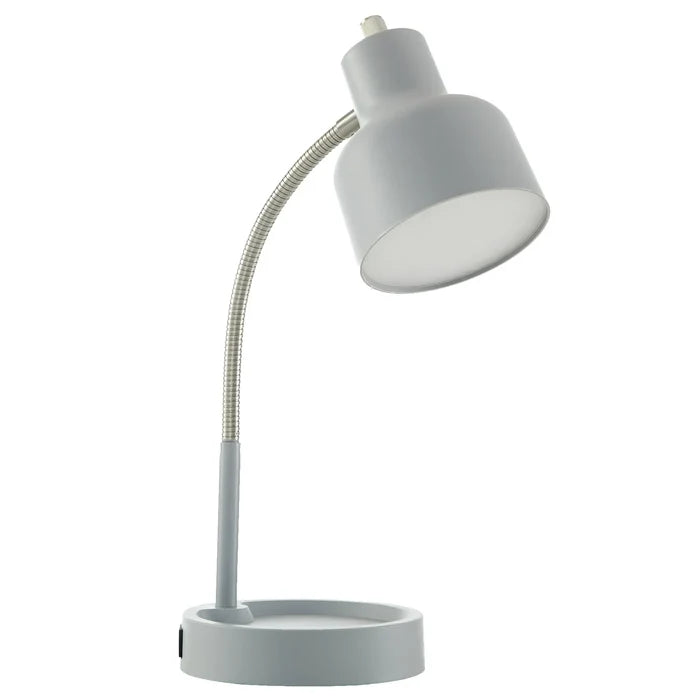 Led Desk Lamp With Catch-All Base & Ac Outlet