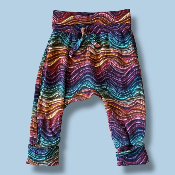 lily&frank grow pants 3-12m tie dye