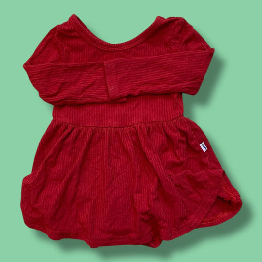 little sleepies ribbed bodysuit dress 3-6m