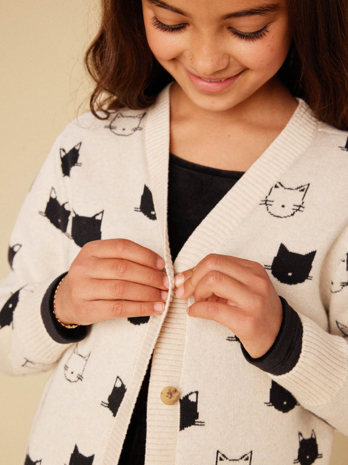 Long Iconic Cat Cardigan