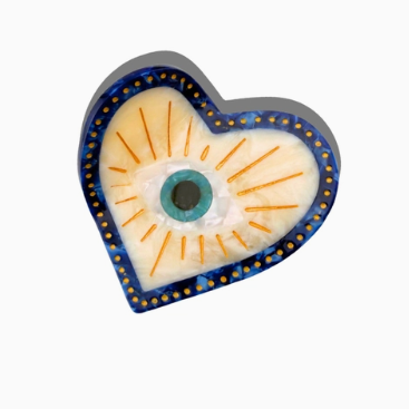 Lucky Eye Heart Hair Claw Clip