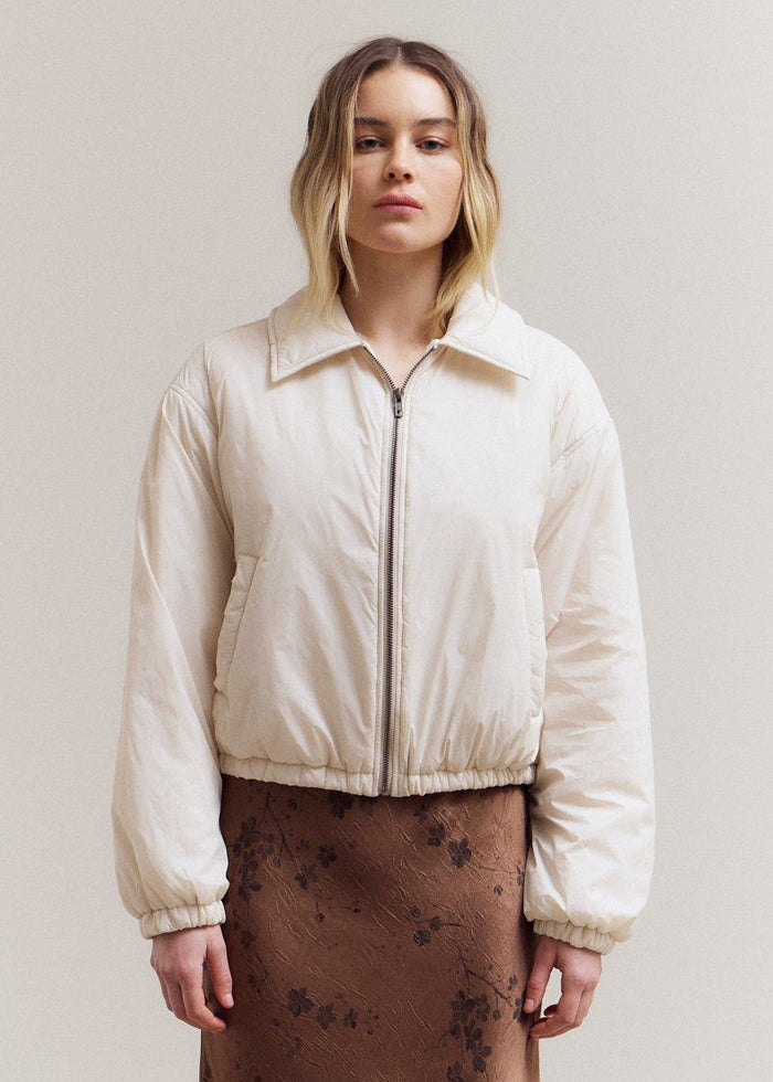 BUBBLE HEM BOMBER JACKET