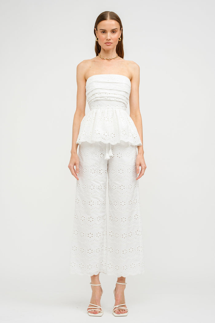 SOFIE THE LABEL BIARRITZ EMBROIDERED PANTS TRAVEL ITALY SPAIN RESORT WEAR