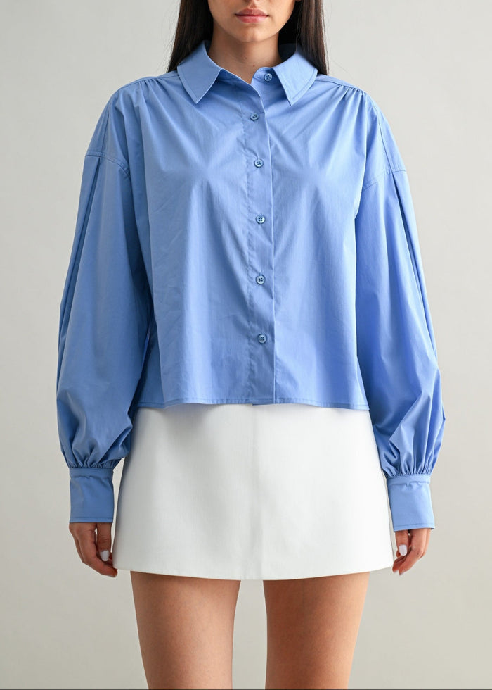 BALLOON SLEEVE OVERSIZED SHIRT