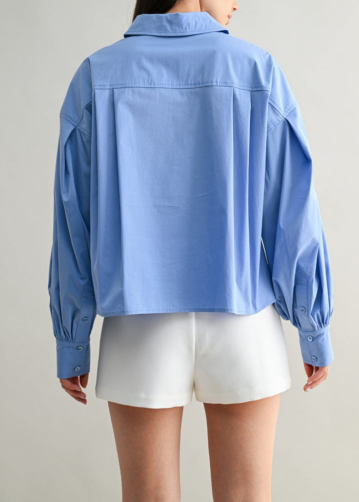 BLUE SHIRT TOP