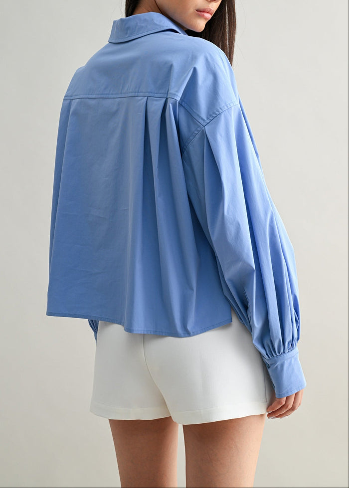 PLEATED SHIRT TOP