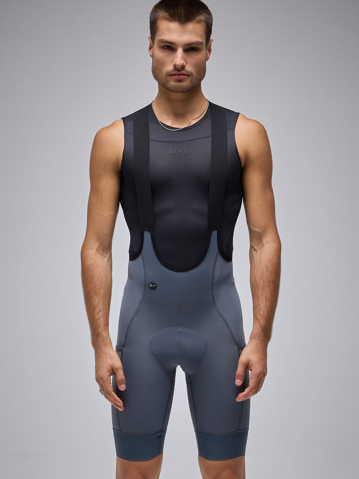 MEN'S ESSNTL CARGO BIB SHORTS - GREY